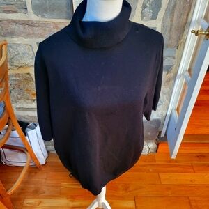 Lane Bryant black turtle neck with 3/4 sleeves and key hole in back